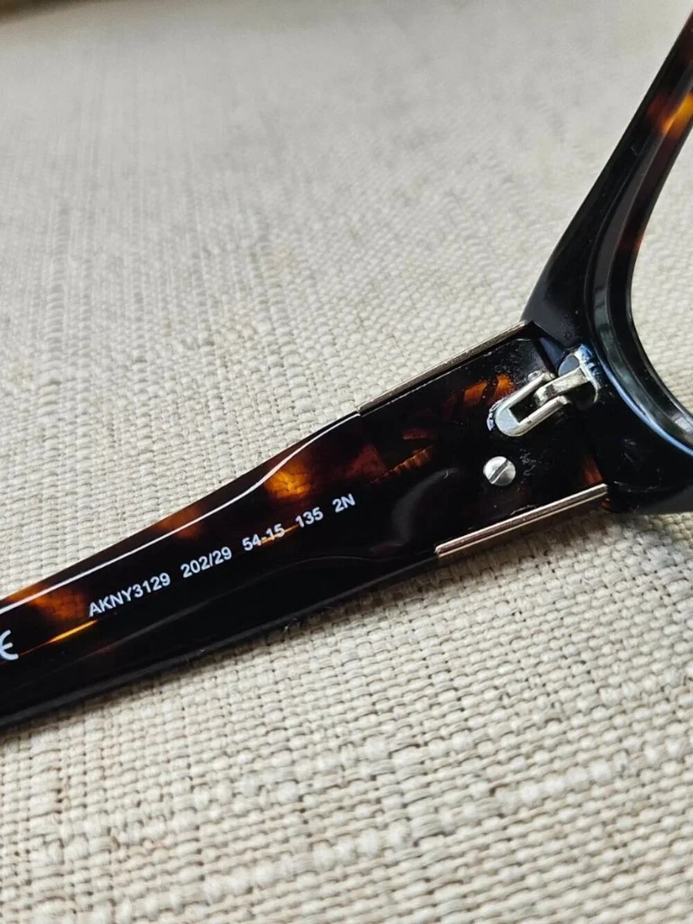 Vintage Anne Klein Women Eyeglasses Frame AKNY3129 Eyewear Dark Brown Tortoise
